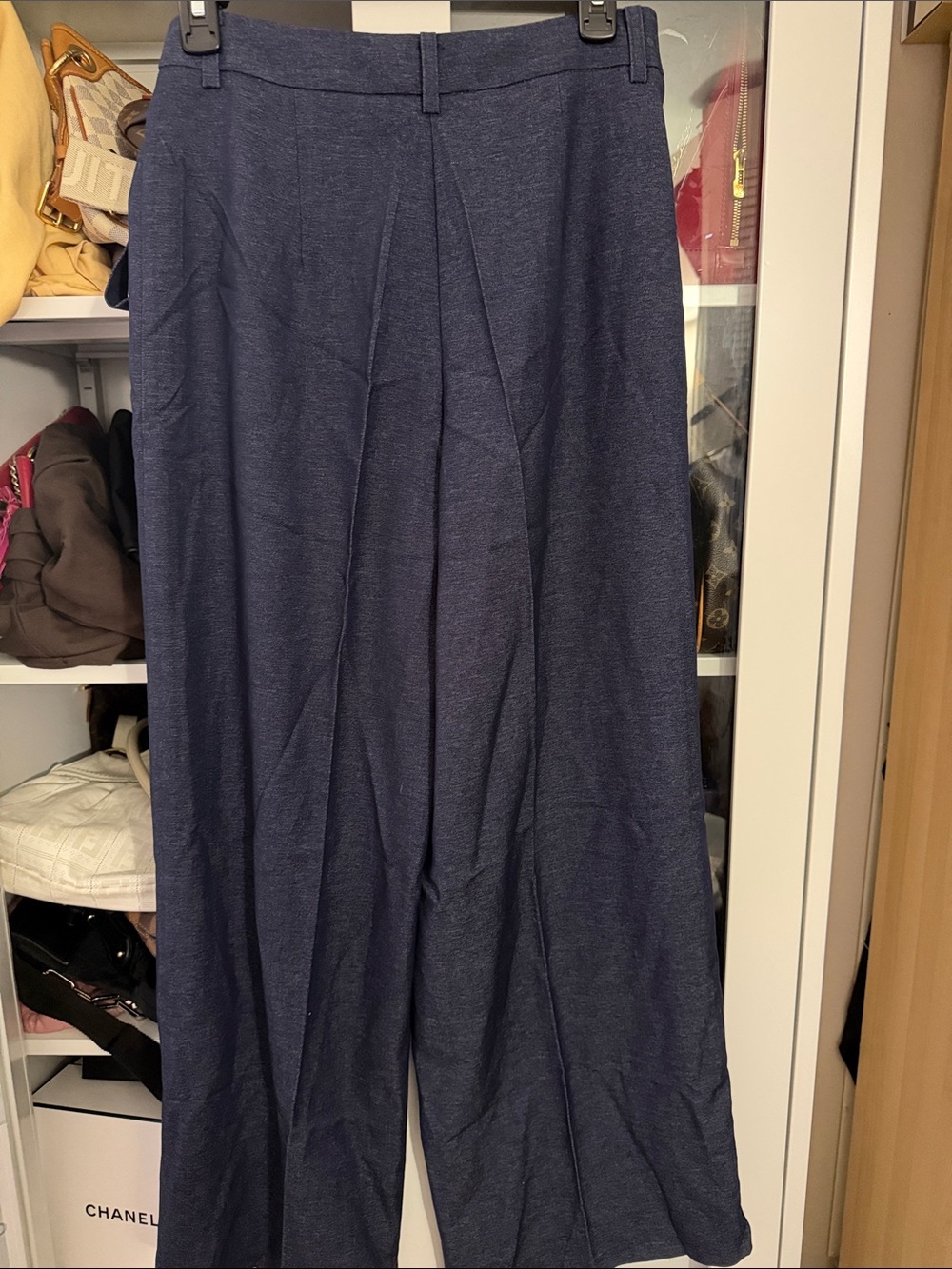 Commense Navy Wrap-Front Wide Leg Pants with Tie - Picture 4 of 6